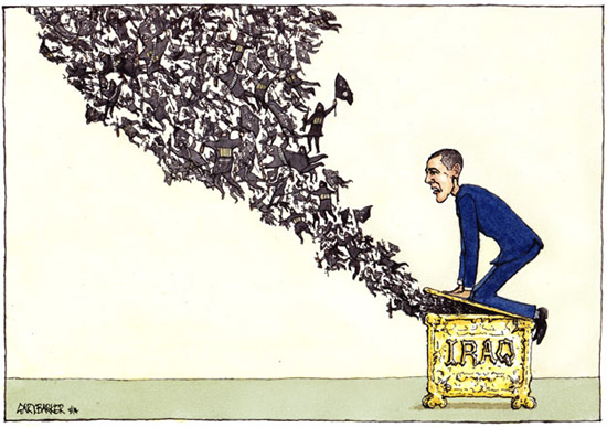 Pandora's Box ISIS Barack Obama cartoon
