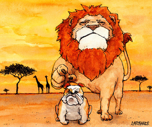 Bulldog Lion illustration