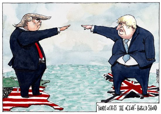 Boris Johnson Donald Trump cartoon