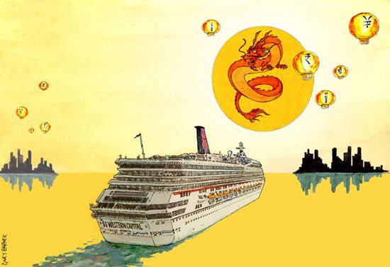 cruise investment tiger economy illustration