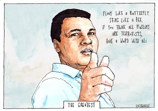 Muhammad Ali cartoon
