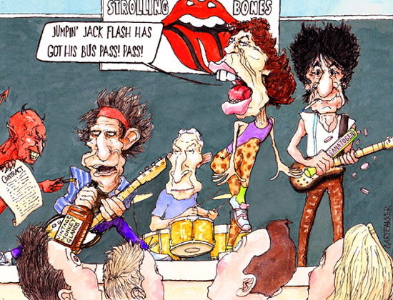 Rolling Stones at Glastonbury - Gary Barker Illustration