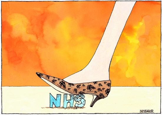 Theresa May NHS cartoon