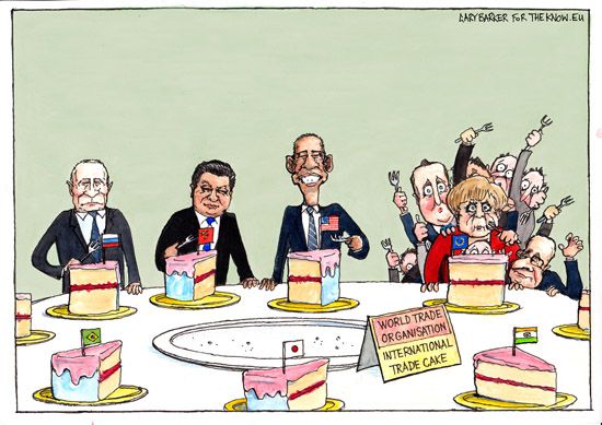 UK international trade  Brexit cartoon